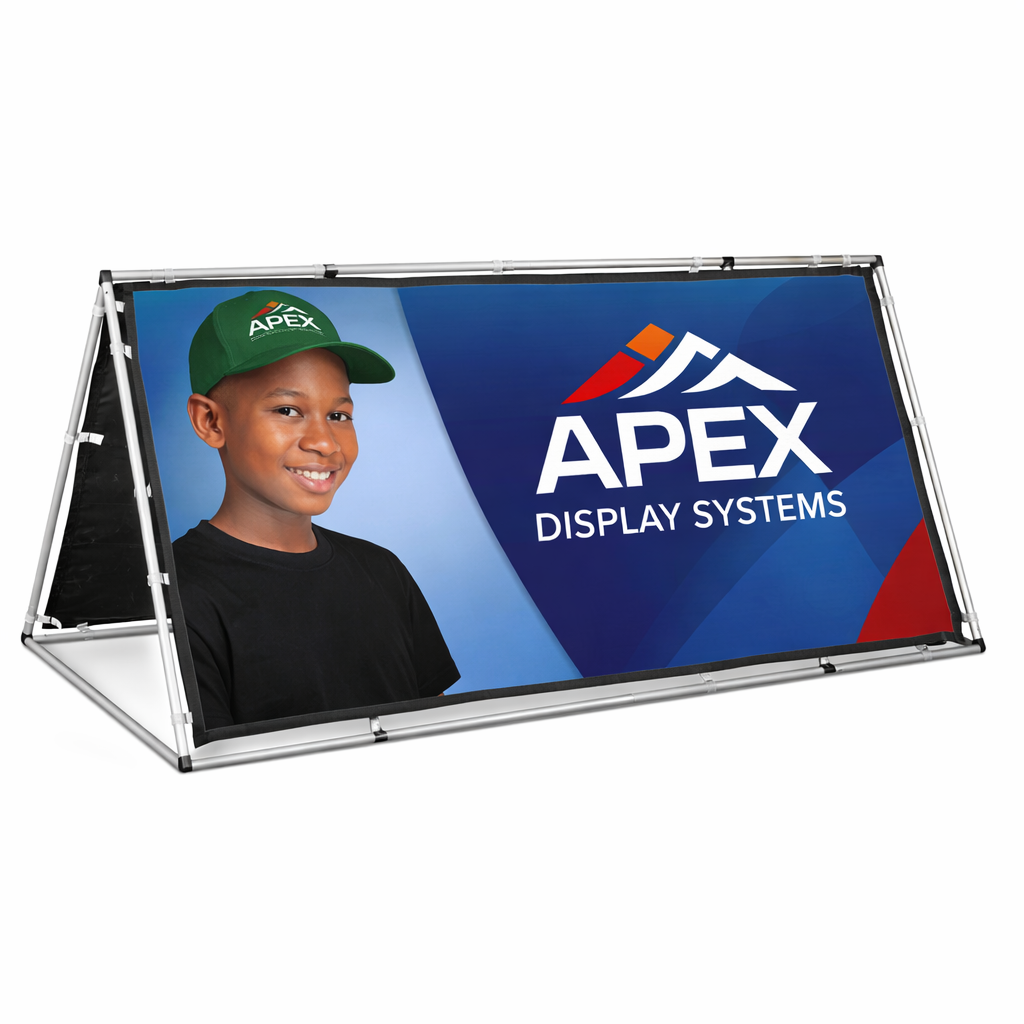 fade resistant a frame with fabric print 2m x 1m fade resistant a frame with fabric print 2m x 1m