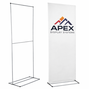 slimline straight aluminium display stand